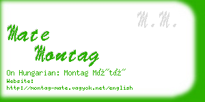 mate montag business card